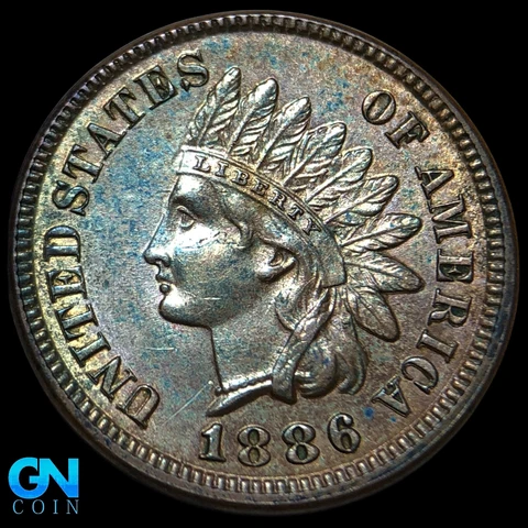 1886 TYPE 1 Indian Head Cent Penny  #K8889 Cover