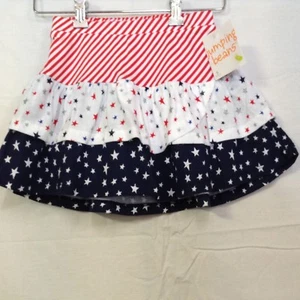 Jumping Bean Tiered Tulip Scooter With Shorts Flag Colors Size Girls 6 - Picture 1 of 5