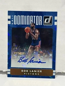 2016-17 Panini Donruss Hall Dominator Signatures Gold Bob Lanier #10 auto/10 HOF - Picture 1 of 3