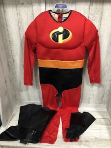 Disney Pixar Incredibles Dash Muscle Costume Child Size Large Bodysuit 10/12 GUC