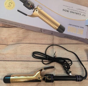 Hot Tools Pro Signature 24K Gold Curling Iron Long-Lasting Defined Curls 1 1/2" - Picture 1 of 5
