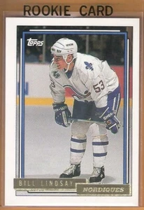 1992-93 Topps Gold #373 Bill Lindsay | RC Parallel | Quebec nordiques - Bild 1 von 1