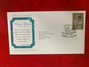 URUGUAY 1998 FDC PRINCESS DIANA MEMORIAM CHILDREN - Picture 1 of 1
