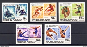 Madagaskar, 1976, Olympische Sommerspiele Montreal, postfrisch Imperf, Michel 775-779B - Bild 1 von 1