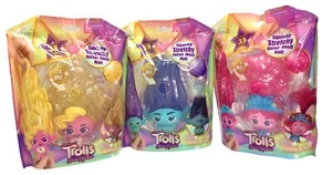 Dreamworks Trolls 3 NEW Squishy Stretchy Hair Poppy/Branch/Viva Your Choice - Picture 1 of 10