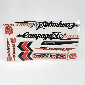 Campagnolo Victory Frame Decals Sticker Set Bicycle Cycling Red Black Italy - Picture 1 of 8
