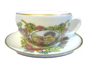 Vintage 1980s Sutherland England Bone China miniature cup and saucer - Picture 1 of 8