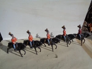 vintage Feix, Hahn or Britains, rare lot of 5 cavalry, lead hollow cast, TT - Picture 1 of 4