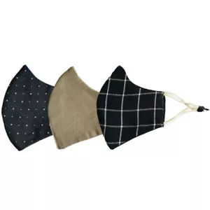 Cottons Face mask Reusable Designer 3- Layer washable, Breathable For Men X 3 - Picture 1 of 9