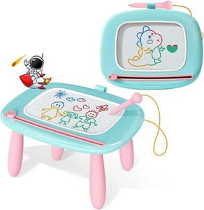 Toddlers Toys Age 1-3, Magnetic Drawing Board, T (Mint Blue) - Picture 1 of 6