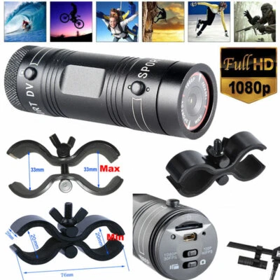 HD 1080P Bike Sports DV Action Cam Helmet F9 Camera Mount For Rifle Hunting Gun - Image 1 of 4