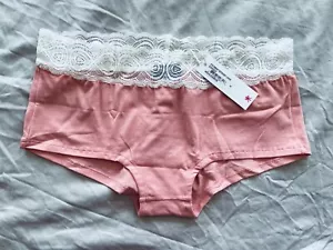 NWT Cosabella Satement Boyshort Panty M Medium Lover Pink Lace NEW - Picture 1 of 4