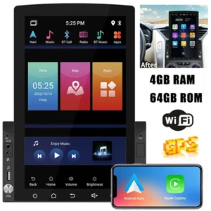 10.1" Carplay 2din Car Stereo Radio Android 13 GPS WIFI Vertical Touch Screen FM - Picture 1 of 24