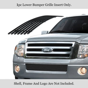 Fits 2007-2014 Ford Expedition Bumper Black Billet Grille Grill Insert - Picture 1 of 7