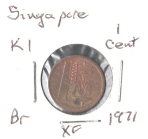 Singapore 1 Cent, 1971, bronze, KM 1 - Picture 1 of 2