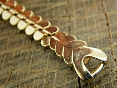 Correa de reloj Baldwin vintage nueva sin usar anillo en C expansión acero inoxidable larga Foto 1 de 4