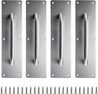 Sumnacon 2 Sets 12 Inch Stainess Steel Door Handles - Sturdy Door Pull Push Plat