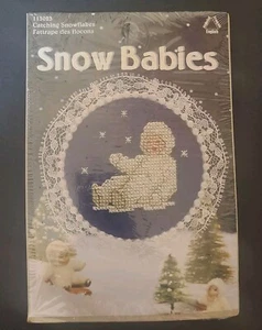 Snow Babies Counted Cross Stitch Catching Snowflakes 113023 NEW - Picture 1 of 3