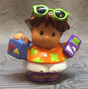 Fisher Price Little People Hawaiihemd Koffer Roberto Tourist orange - Bild 1 von 3