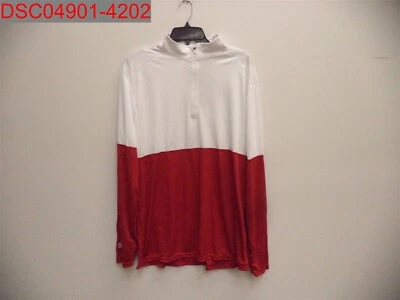 Pulôver Stain, Holloway adulto escarlate e branco Momentum Team 1/4 zíper L 765689230871 - Imagem 1 de 4