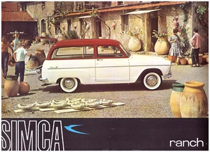 Simca Aronde Based Ranch & Light Commercials, RARE France Market Sales Brochure - Picture 1 of 3