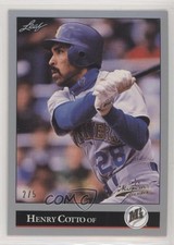 1992 Leaf 2014 Leaf Memories Buyback Gold /5 Henry Cotto #472