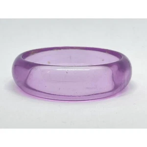 Lilac transparent plastic midi width bangle - Picture 1 of 10