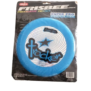 Vintage 90er Wham-O Frisbee Disc Super Pro Prismatic Serie Stobes im Flug Neu in Verpackung blau - Bild 1 von 6