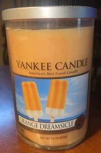 Yankee Candle Orange Dreamsicle Tarro Grande 22 Oz Doble Mecha Etiqueta Clásica NUEVO - Imagen 1 de 4