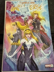 SPIDER-GWEN GWENVERSE #1 (Marvel 2022) SABINE RICH EXCLUSIVE VIRGIN VARIANT - Bild 1 von 2