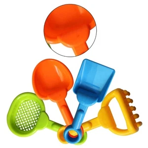 4PCS/Set Portable Sandcastle DIY Set with Colorful Rake&Shovel Seaside Toy - Picture 1 of 8