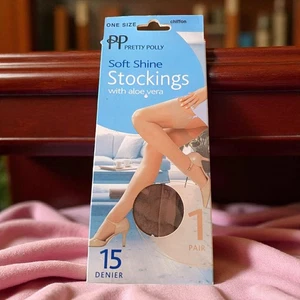Calze vintage PP morbide lucide aloe vera 15 denari chiffon taglia unica nylon mix 4 - Foto 1 di 8
