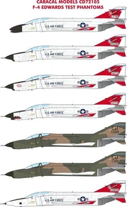 Caracal Models 1/72 decals CD72105 - F-4 "Edwards Test Phantoms" for Hasegawa - Picture 1 of 2