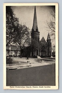 Vintage Purity Presbyterian Church Postcard Chester SC 1941 - Bild 1 von 2