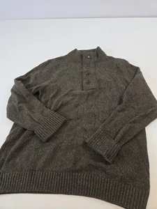 Barbour Pullover Herren Medium oliv Wolle Baumwollmischung Henley Stehkragen MKN1310 - Bild 1 von 13