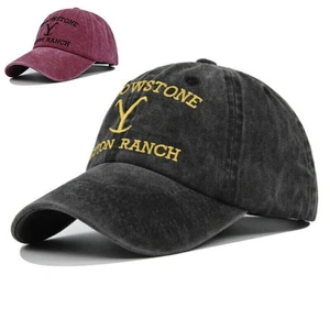 Nuevo Yellowstone Dutton Ranch Hat Gorra de béisbol Sombrero de protección solar Gorra de color liso/ - Imagen 1 de 6