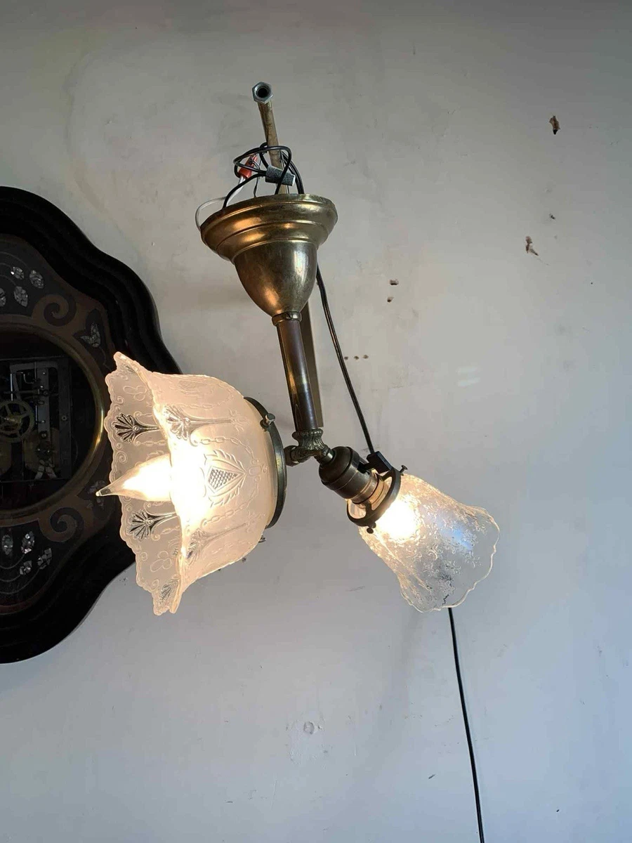 Gas Light Fixture In Antique Chandeliers, Fixtures & Sconces for