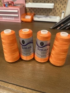 4 Surelock Overlock Thread 3,000yd Tangerine - Picture 1 of 2