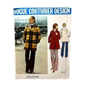 Vogue Couturier Design GALITZINE modello ed etichetta vintage #2777 NON TAGLIATO taglia 12  - Foto 1 di 5