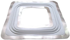 Square Base Metal Roof Vent Sealing Adapter Master Flash 11-3/4" to 11-3/4" Gray - Picture 1 of 4