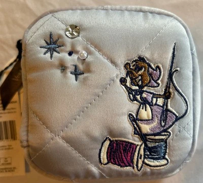 Vera Bradley Disney Cinderela Paisley On Morning Glory Mini Estojo de Joias Azul - Imagem 1 de 4