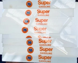 Vintage 76 Tankstelle Zapfsäule Einsatz Schild Super Gas Top Zustand - Bild 1 von 2
