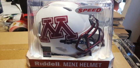 MINNESOTA GOLDEN GOPHERS 2022 CHROME MASK REPLICA MINI HELMET NCAA RIDDELL Cover