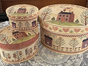Decorative Set Of Country Charm Storage Boxes - Picture 1 of 4