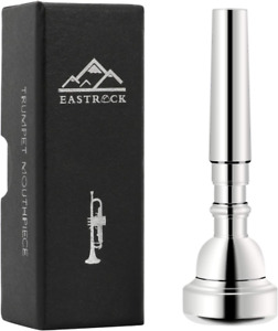 Eastrock Silver Plated Bb Trumpet Mouthpiece 3C Made of Brass for Professional P