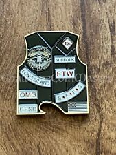 Suffolk County Police Criminal Intelligence Cut OMG Vest Gangs Challenge Coin