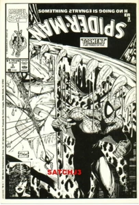 TODD MCFARLANE SPIDERMAN #3 ORIGINAL VINTAGE COVER ART PRINT 1990 MARVEL COMICS - Picture 1 of 1