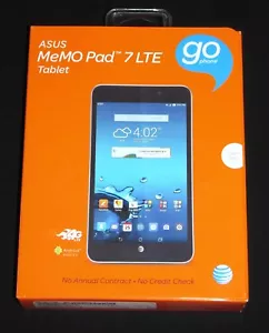 New Sealed (AT&T Prepaid) ASUS MeMO Pad 7 LTE Quad-Core 16GB 7" Android Tablet - Picture 1 of 8