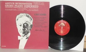 ARTUR RUBINSTEIN Grieg Piano Concerto LP 1962 RCA Mono Alfred Wallenstein Vinyl - Imagen 1 de 3