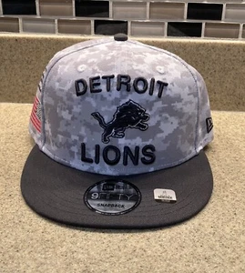 Gorra de béisbol Detroit Lions Salute to Service | Gorra lateral NFL camuflada rara - Imagen 1 de 6